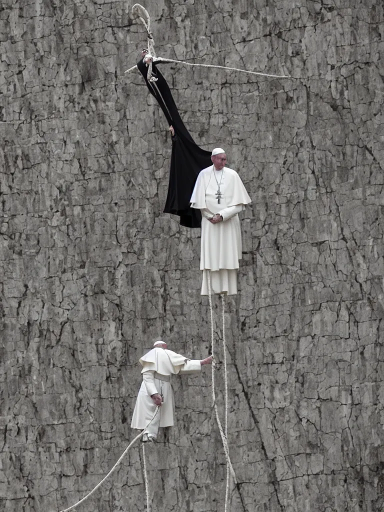 Image similar to pope on a rope