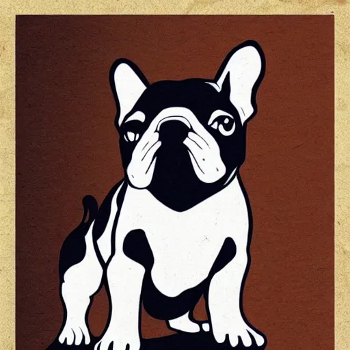 Prompt: french bulldog in japanese artstyle