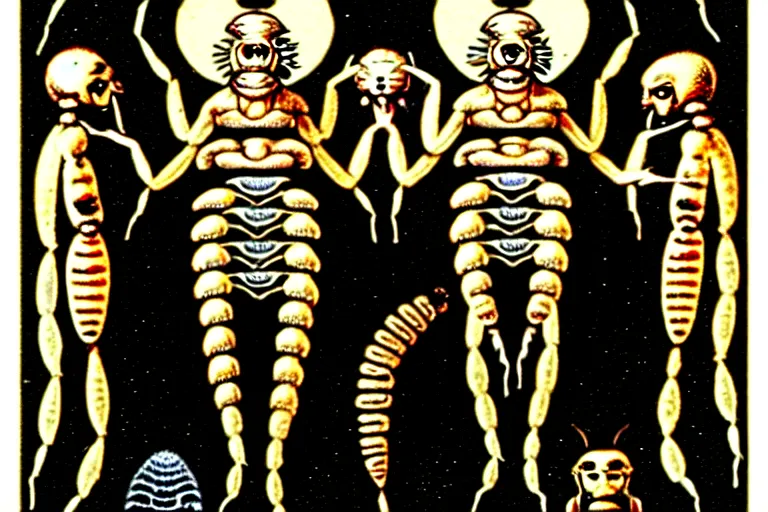 Prompt: ancient flea entity, all encompassing, demiurge, samsara,