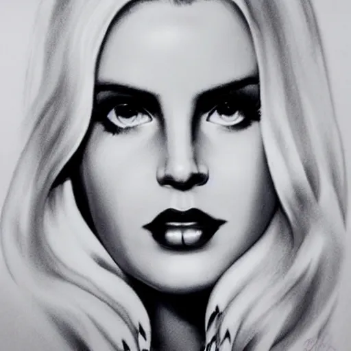 Image similar to Lana del rey portrait, photorealistic, studio