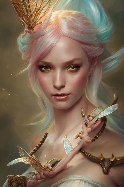 Prompt: fairy princess, highly detailed, d & d, fantasy, highly detailed, digital painting, trending on artstation, concept art, sharp focus, illustration, art by artgerm and greg rutkowski and magali villeneuve