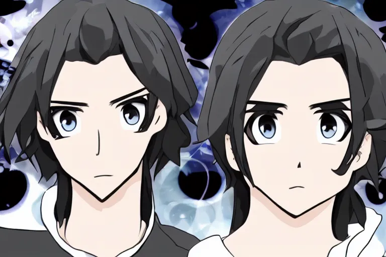 Prompt: gigachad as a kawaii anime character, anime eyes, cute, ingame screenshot, black and white, high detailed