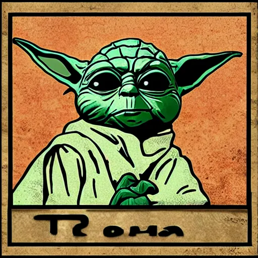 Prompt: yoda, borderland style