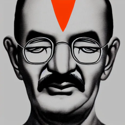 Image similar to Nuclear Gandhi, extremely detailed, award-winning art, trending on Artstation