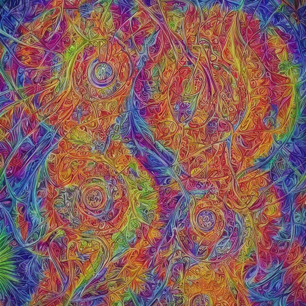 Image similar to alex grey art