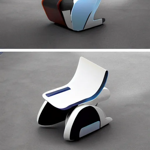 Prompt: a chair from the future, futuristic