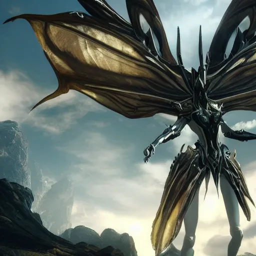 Image similar to high quality bug pov of a beautiful and stunning giant valkyr female warframe, as an anthropomorphic dragon, doing an elegant pose over you, a giant warframe dragon paw looms over you, about to step on you, unaware of your existence, slick elegant design, sharp claws, detailed shot legs-up, highly detailed art, epic cinematic shot, realistic, professional digital art, high end digital art, furry art, DeviantArt, artstation, Furaffinity, 8k HD render, epic lighting, depth of field