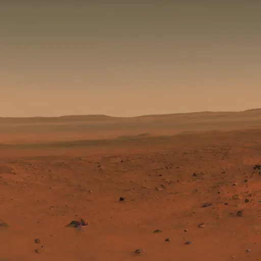 Image similar to Mars landscape, red lights on the sides, green lights on the center, photorealistic, ultra realistic, hyper realistic, 8K, macro