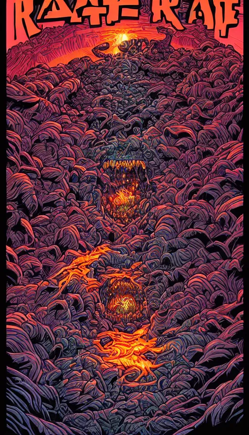 Image similar to rage, by dan mumford