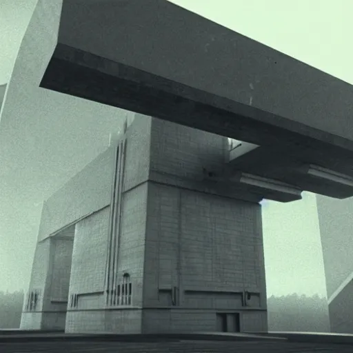 Image similar to scifi brutalist industrial complex, photorealistic