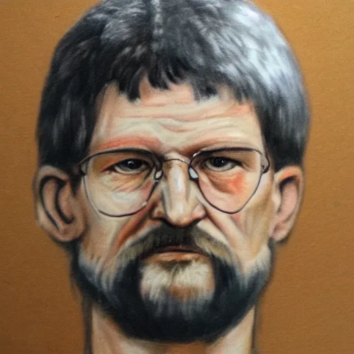 Image similar to highly detailed and intricate portrait of ted kaczynski