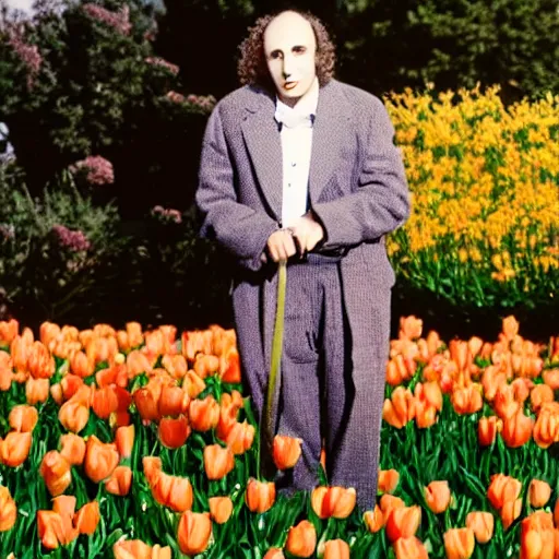 photo of singer tiny tim, tiptoeing through the Stable Diffusion