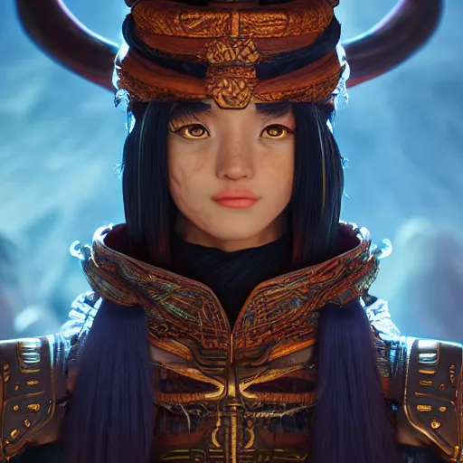 Image similar to portrait of Avatar Kyoshi, digital art, highly detailed, intricate, sharp focus, Trending on Artstation HQ, deviantart, unreal engine 5, 4K UHD image