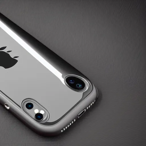 Prompt: futuristic iphone closeup, 8k, realistic, sharp, high details, photo studio quality, ray traced