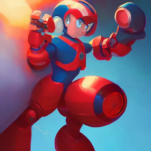 Image similar to hero world mega man, behance hd by jesper ejsing, by rhads, makoto shinkai and lois van baarle, ilya kuvshinov, rossdraws global illumination