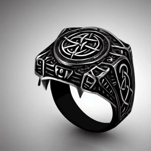 Image similar to a ring with a berserkers and vikings motif