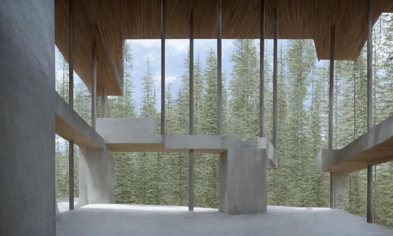 Prompt: solitude is bliss by peter zumthor, ethereal