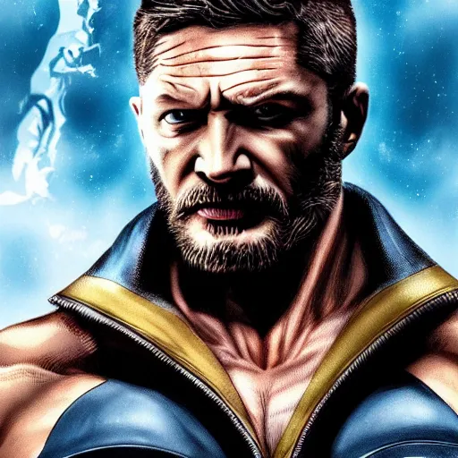 Image similar to tom hardy as wolverine from x - men digital art 4 k detailed super realistic