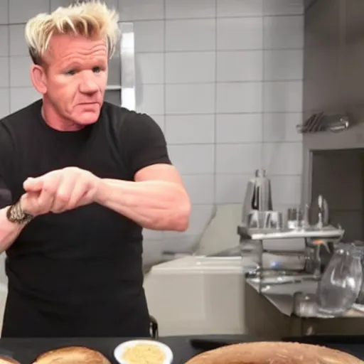 Prompt: gordon ramsay making food inside a toilet