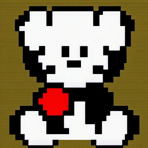 Prompt: “pixel art panda blushing”