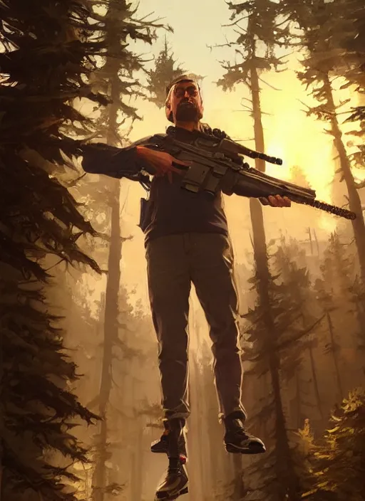 Image similar to highly detailed portrait justin trudeau in street gang attire holding ar - 1 5! in gta v stephen bliss unreal engine fantasy art by greg rutkowski loish rhads ferdinand knab makoto shinkai lois van baarle ilya kuvshinov rossdraws tom bagshaw global illumination radiant light detailed intricate environment