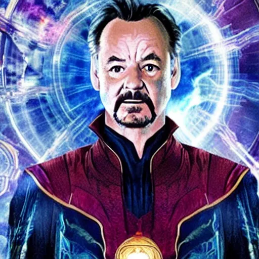 Image similar to film still of Bill Murray as Doctor Strange in the Multiverse of Madness