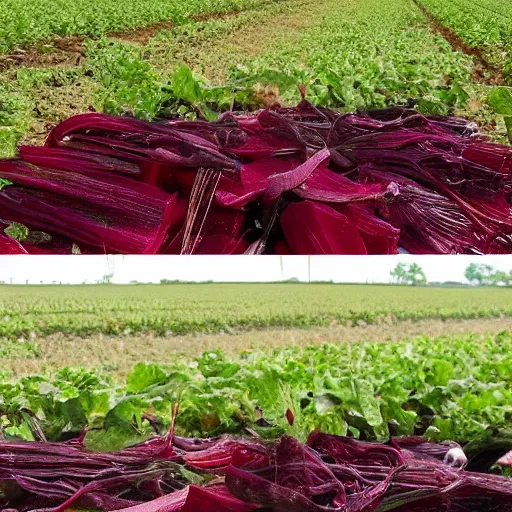 Prompt: dwight schrute farming beets, ultrarealistic