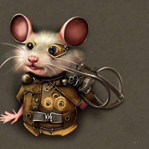 Prompt: a rat with steampunk googles, from NCSOFT