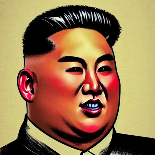 Prompt: kim jong un dressed as captain america. photorealism.