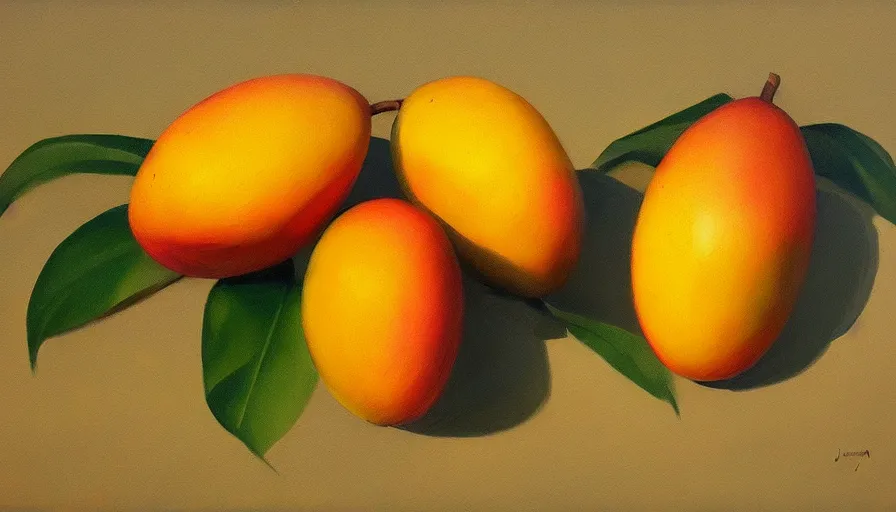 Prompt: mango, oil painting by jama jurabaev, brush hard, artstation, high quality, brush stroke