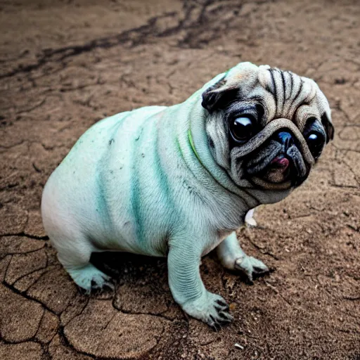 Image similar to a Tardigrade Pug Hybrid, A tardigrade that looks like a pug, afternoon hangout, good times photograph, candid