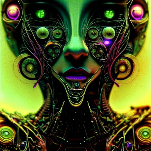 Image similar to extremely psychedelic beautiful brutalist cyborg organism infected by night. intricate, elegant, highly detailed, extremely lifelike photorealistic digital painting, artstation. steichen, gaston bussiere, tom bagshaw, brutalist cyberpunk alphonse mucha, geiger. elegant minimalism. anatomically correct. sharp focus. black. surreal lush cosmic hallucination