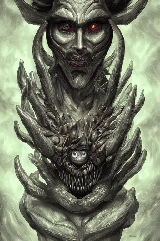 Image similar to man with seven eyes | digital painting | highly detailed | artgerm