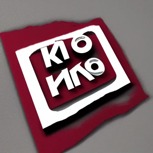 Image similar to “logo design with text KINOMO, dark red, 3d”