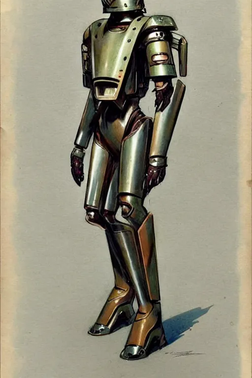 Image similar to ( ( ( ( ( 1 9 5 0 s retro future art deco exoskeleton armor design. muted colors. ) ) ) ) ) by jean - baptiste monge!!!!!!!!!!!!!!!!!!!!!!!!!!!!!!