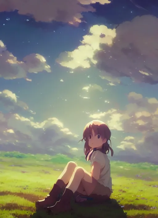 Prompt: portrait of a potato, cloudy sky background lush landscape illustration concept art anime key visual trending pixiv fanbox by wlop and greg rutkowski and makoto shinkai and studio ghibli