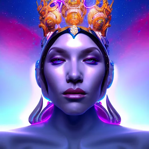 Image similar to Cosmic god queen, hyperdetailed, artstation, cgsociety, 8k