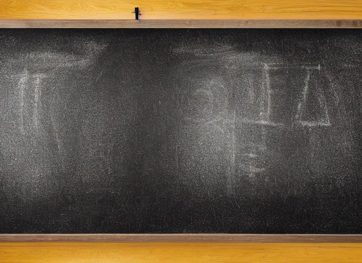 Image similar to a 2 8 mm macro photo from the back of a teacher standing in front of a blank chalkboard, symmetrical, bokeh, canon 5 0 mm, cinematic lighting, film, photography, depth of field, award - winning, bokeh