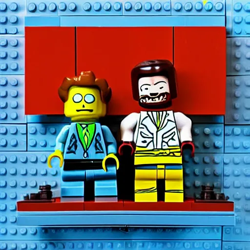 Prompt: rick and morty as lego