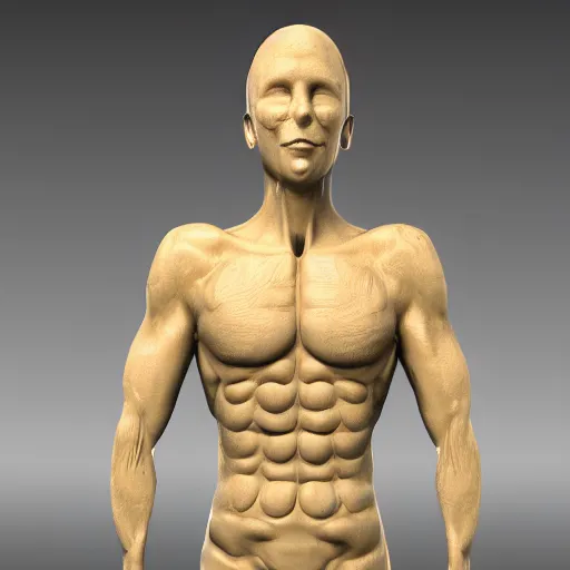 Prompt: man with body made of swiss cheese, 4K, super details