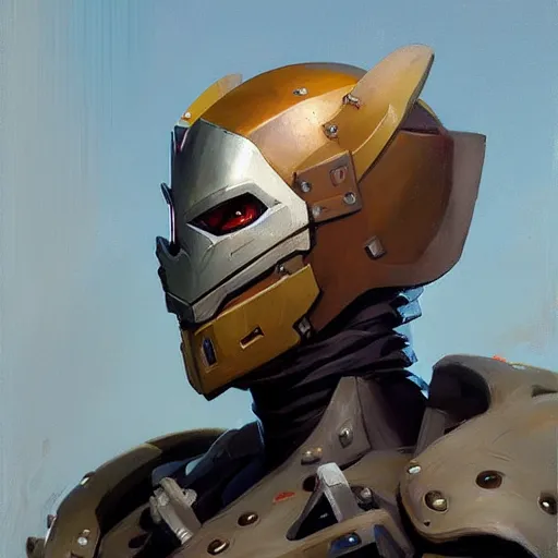 Image similar to greg manchess portrait painting of partially armored pinhead as overwatch character, medium shot, asymmetrical, profile picture, organic painting, sunny day, matte painting, bold shapes, hard edges, street art, trending on artstation, by huang guangjian and gil elvgren and sachin teng