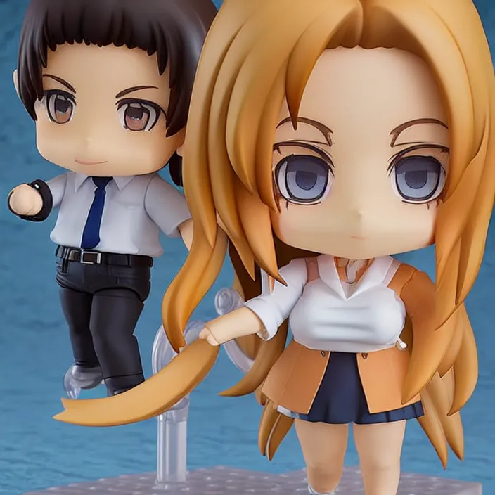 Prompt: michael scott, an anime nendoroid of kate upton, figurine, detailed product photo