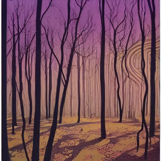 Image similar to forest tree flat 2 d art moebius