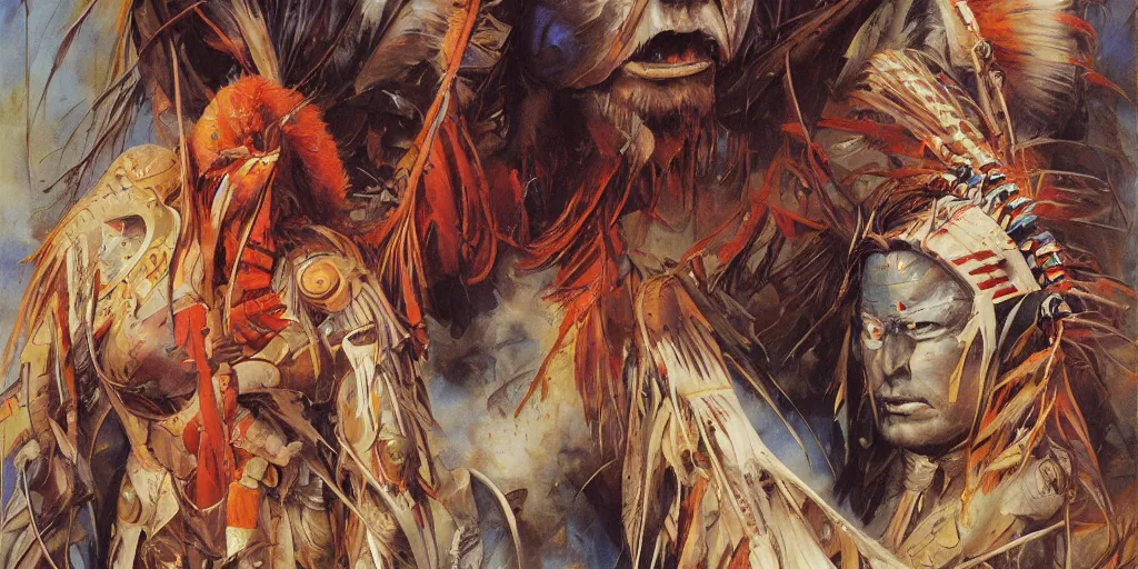 Image similar to of Native American Chief by Peter Andrew Jones and Peter Gric