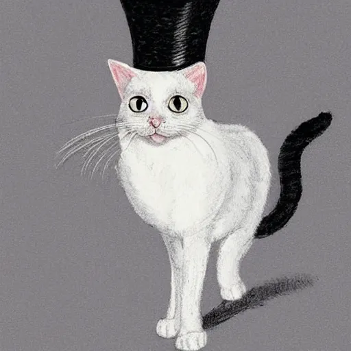 Prompt: cat with top hat
