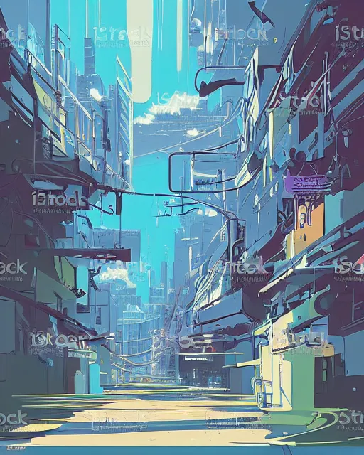 Image similar to science. clean cel shaded vector art. illustration art by makoto shinkai and and john berkey