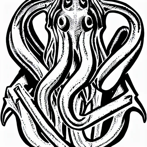 Image similar to black and white photograph of cthulhu wearing a business suit, highly detailed, high quality, high resolution