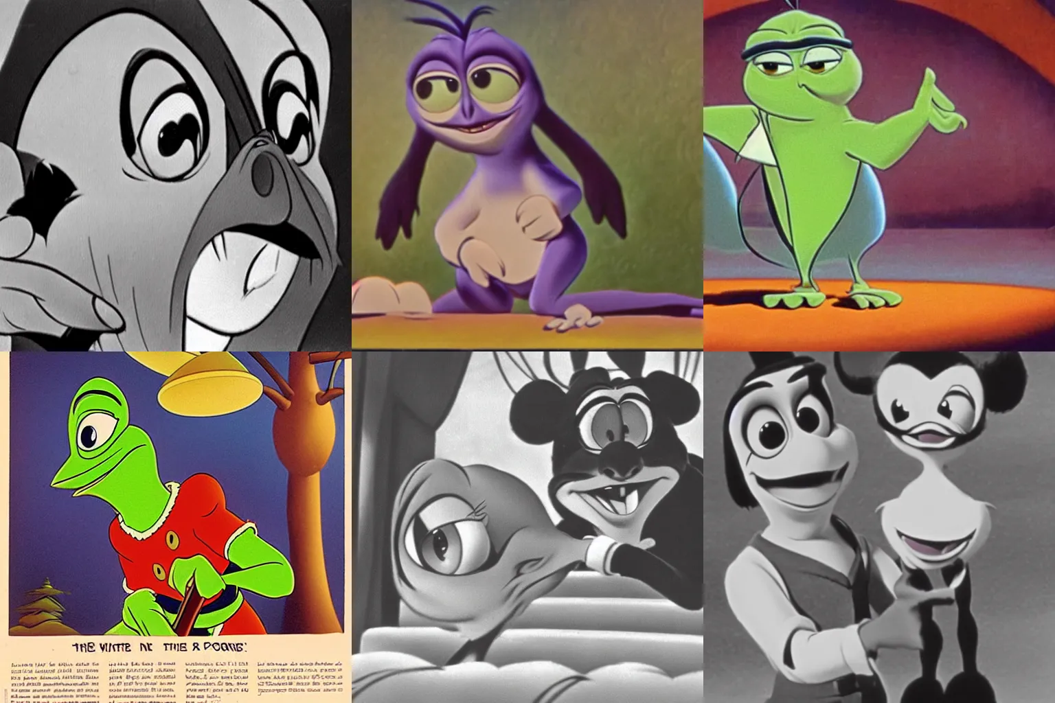 Prompt: Still of Pepe in the Disney animated motion picture released in 1937, directed by Marc Davis