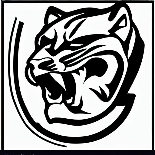 Image similar to sports logo detailed vector panther