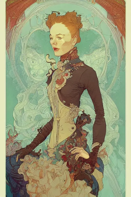 Prompt: portrait of a victorian era duc, stylized illustration by peter mohrbacher, moebius, mucha, victo ngai, colorful comics style